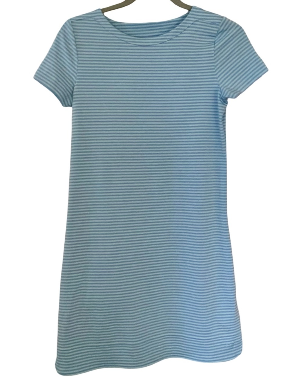 Girls' vineyard vines Blue Striped Short-Sleeve Dress
